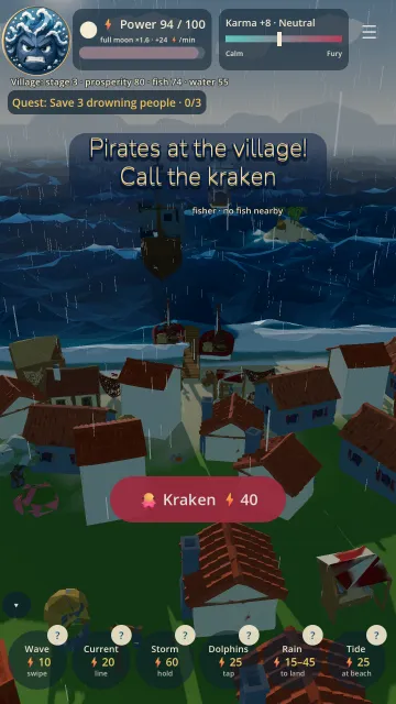 Sea Stirs game screenshot: Pirates in the bay