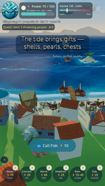 Sea Stirs game screenshot: Gifts of the sea