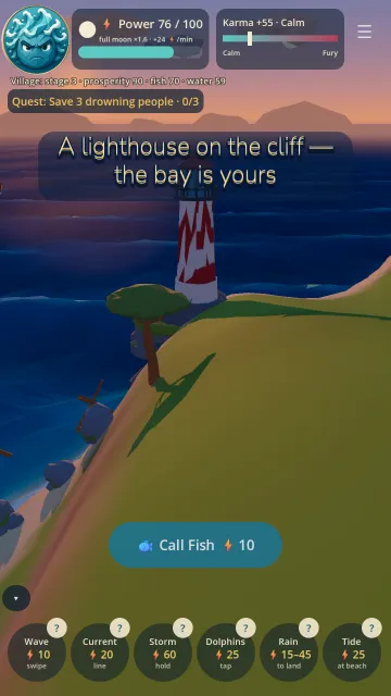 Sea Stirs game screenshot: The lighthouse